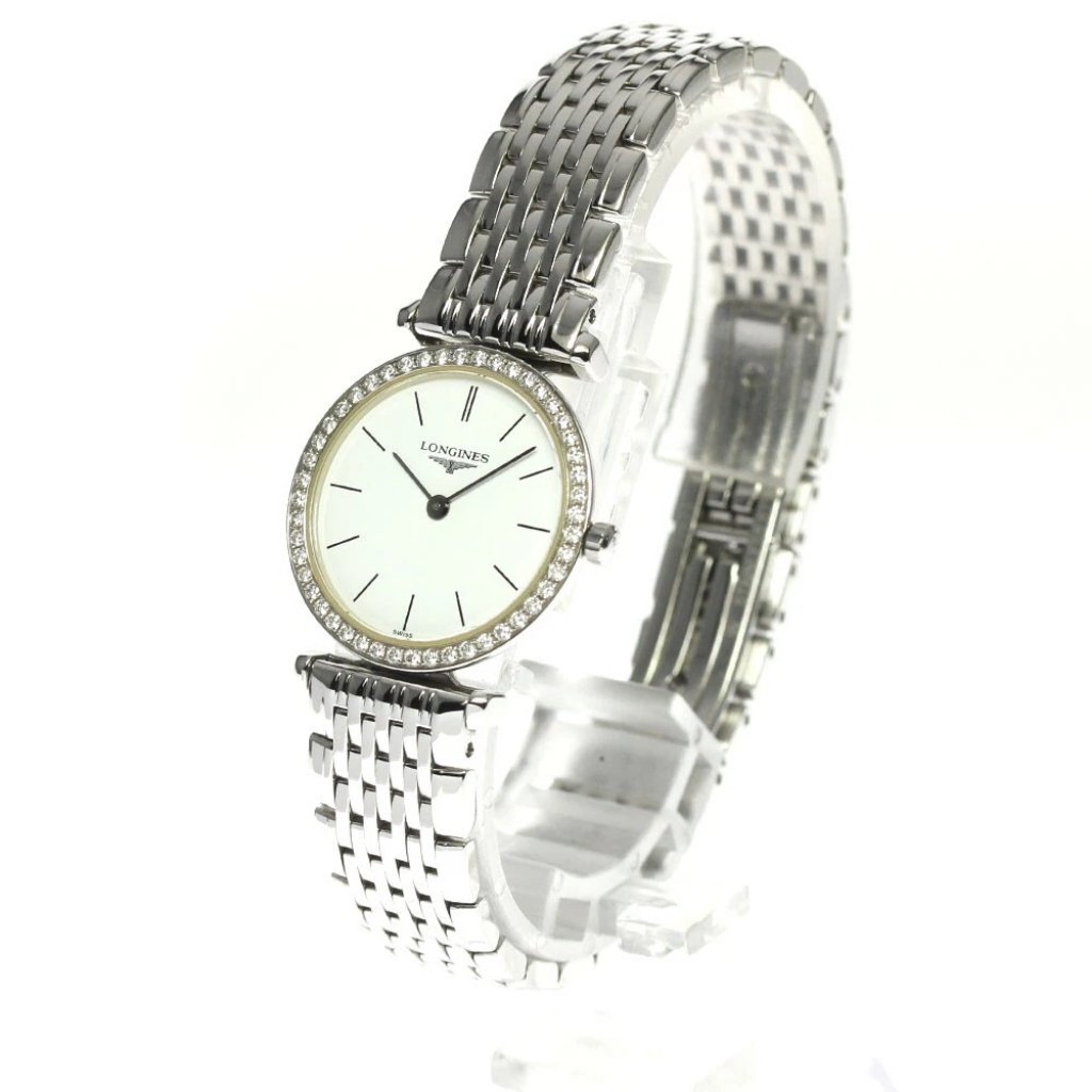 Longines Grand Classic L42410 Diamond Bezel Quartz Ladies Watch